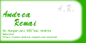 andrea remai business card